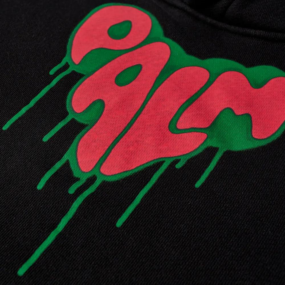 Palm Angels Men's Spray Heart Hoodie Sweatshirt Black Green Pink