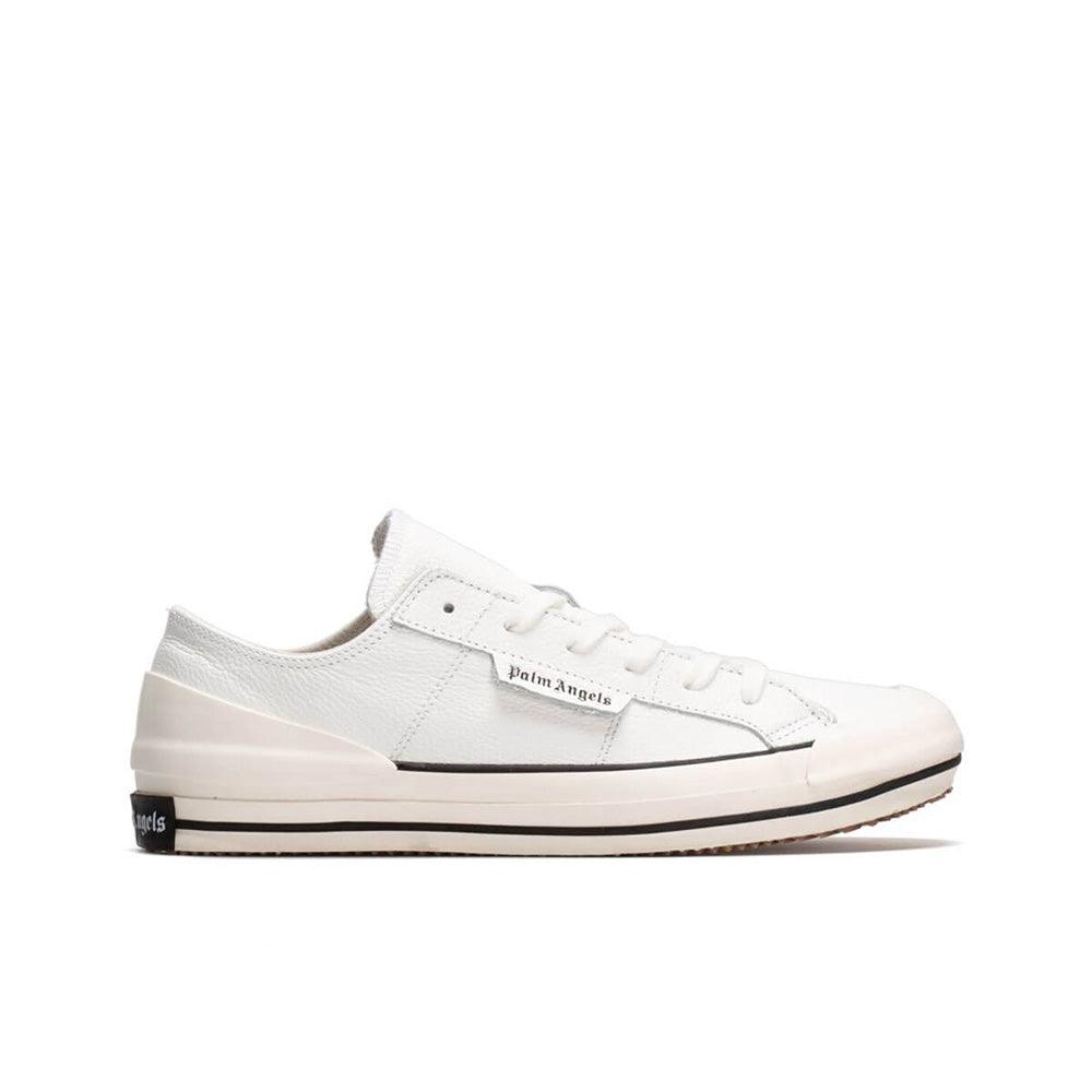 Palm Angels New Low - Zapatillas vulcanizadas de piel para mujer, color blanco
