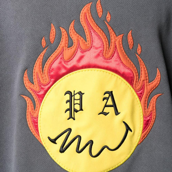 Palm Angels Men's Cotton Burning Head Sweatshirt Grey - Year Zero LA