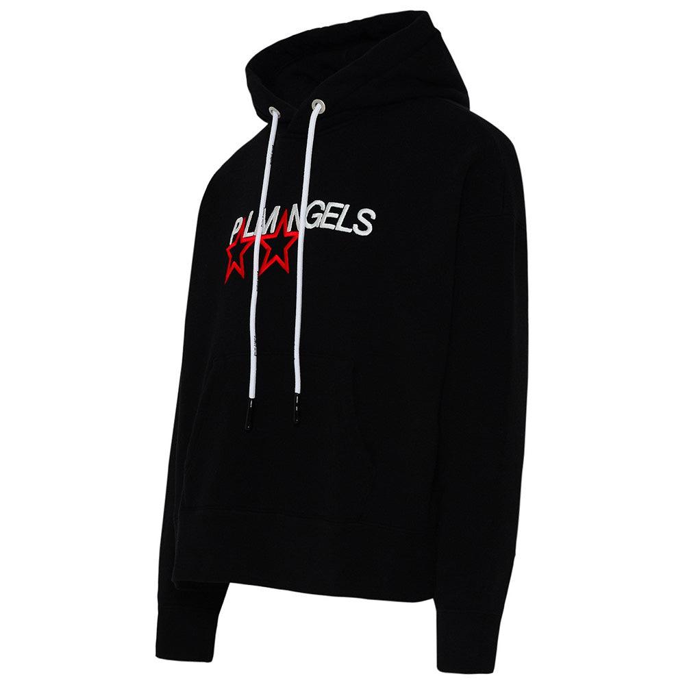 Palm Angels Men's Racing Star Hoodie Sweatshirt Black Red