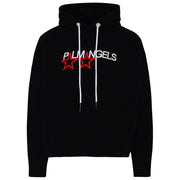 Palm Angels Men's Racing Star Hoodie Sweatshirt Black Red