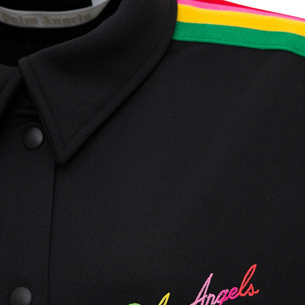 Palm Angel's Miami Logo Polyester Track Shirt Black Multicolor