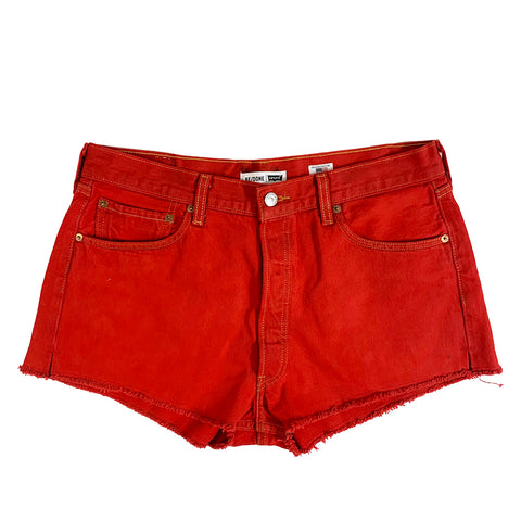 Re/Done Levi's Women's Cotton Short Shorts Red