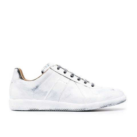 Maison Margiela Men's 'Replica' Painted Sneakers White