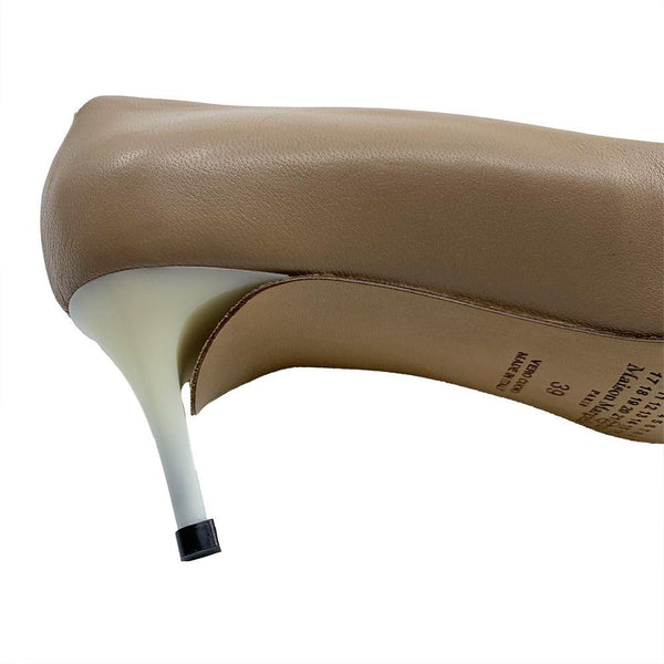 Maison Margiela Women's False Bottom Leather Heels Nude Pumps - Year Zero LA