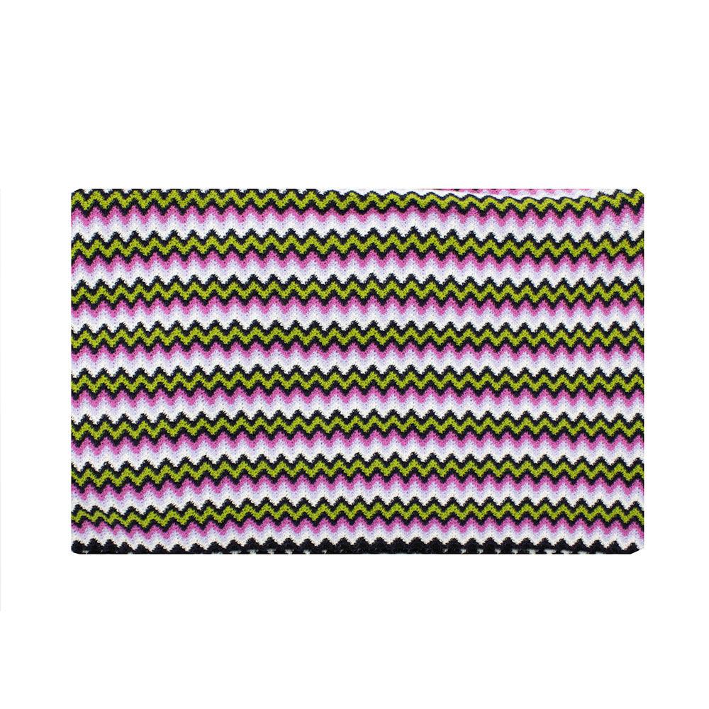 Missoni Women's Wool Zig-Zag Checkered Scarf Shawl Sarong Wrap White Pink Black