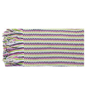 Missoni Women's Wool Zig-Zag Checkered Scarf Shawl Sarong Wrap White Green Pink Black