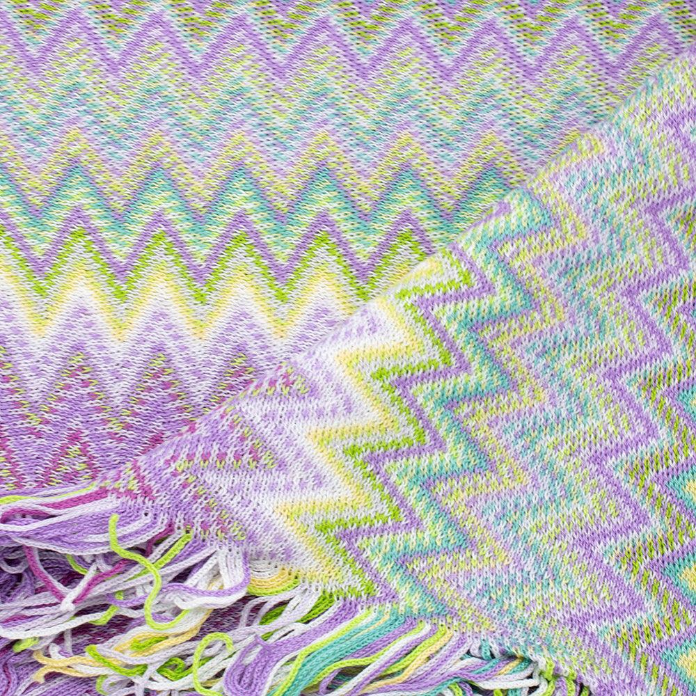 Missoni Women's Cotton Zig-Zag Scarf Shawl Sarong Wrap Pink Green