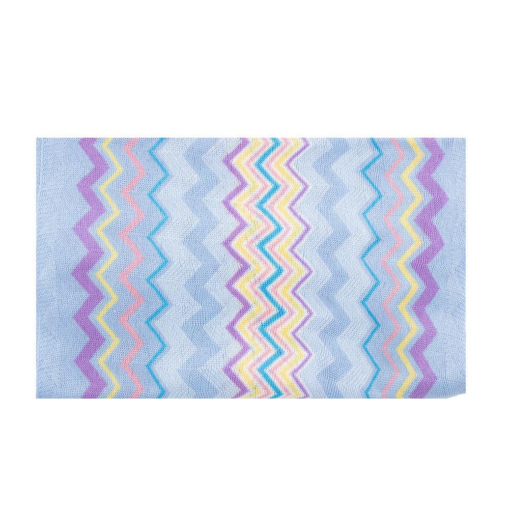 Missoni Women's Cotton Zig-Zag Scarf Shawl Sarong Wrap Pastel Blue Missoni Women's Cotton Zig-Zag Scarf Shawl Sarong Wrap Pastel Blue