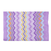 Missoni Women's Cotton Zig-Zag Scarf Shawl Sarong Wrap Purple Blue Orange