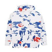 424 Fourtwofour Men's Cotton Hoodie Sweatshirt White Camouflage Blue Red - Year Zero LA