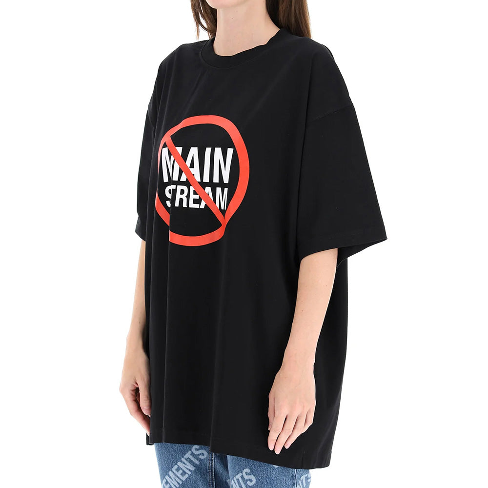 Vetements Black Year Women\'s LA Mainstream Zero – T-Shirt Cotton No