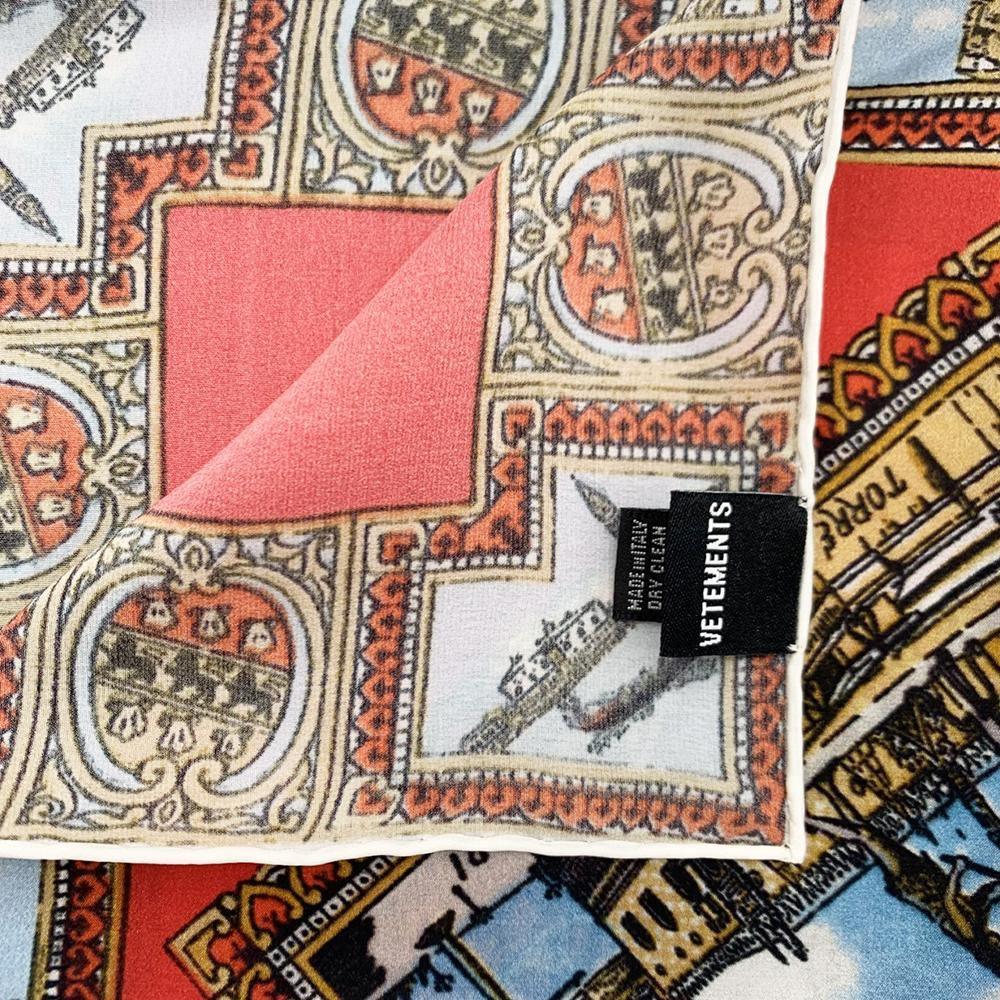 Vetements Unisex 'Venezia' Silk Scarf Red - Year Zero LA