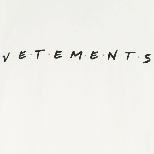 Vetements Unisex 'Friends' Cotton T-Shirt White - Year Zero LA