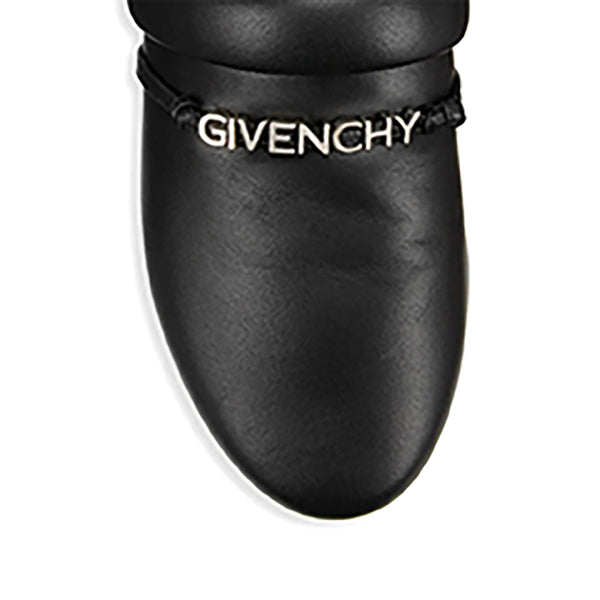 Givenchy Women's Leather Elba Logo Flats Black