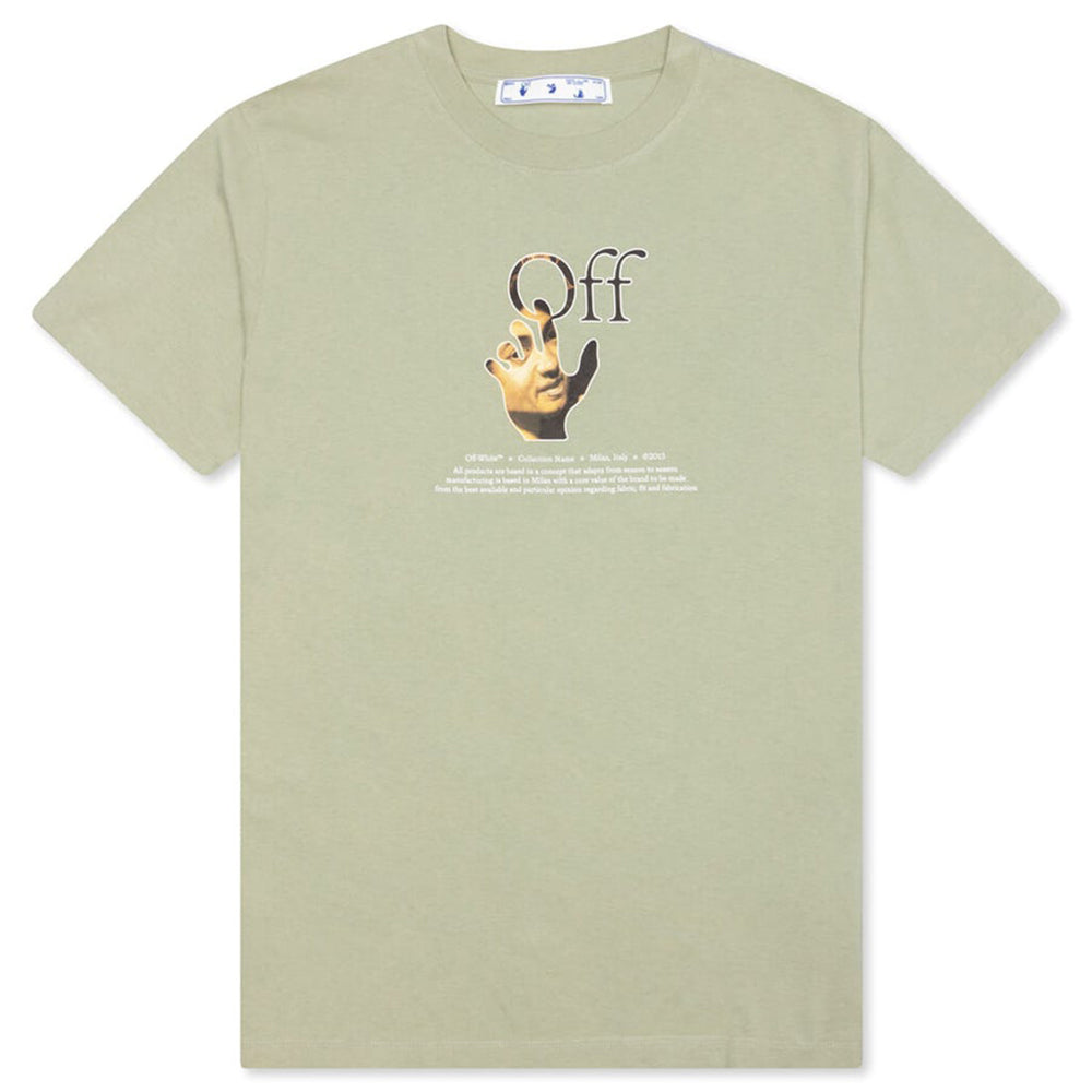 Off-White Men's Caravaggio Hand Abbey Stone T-Shirt Neutral