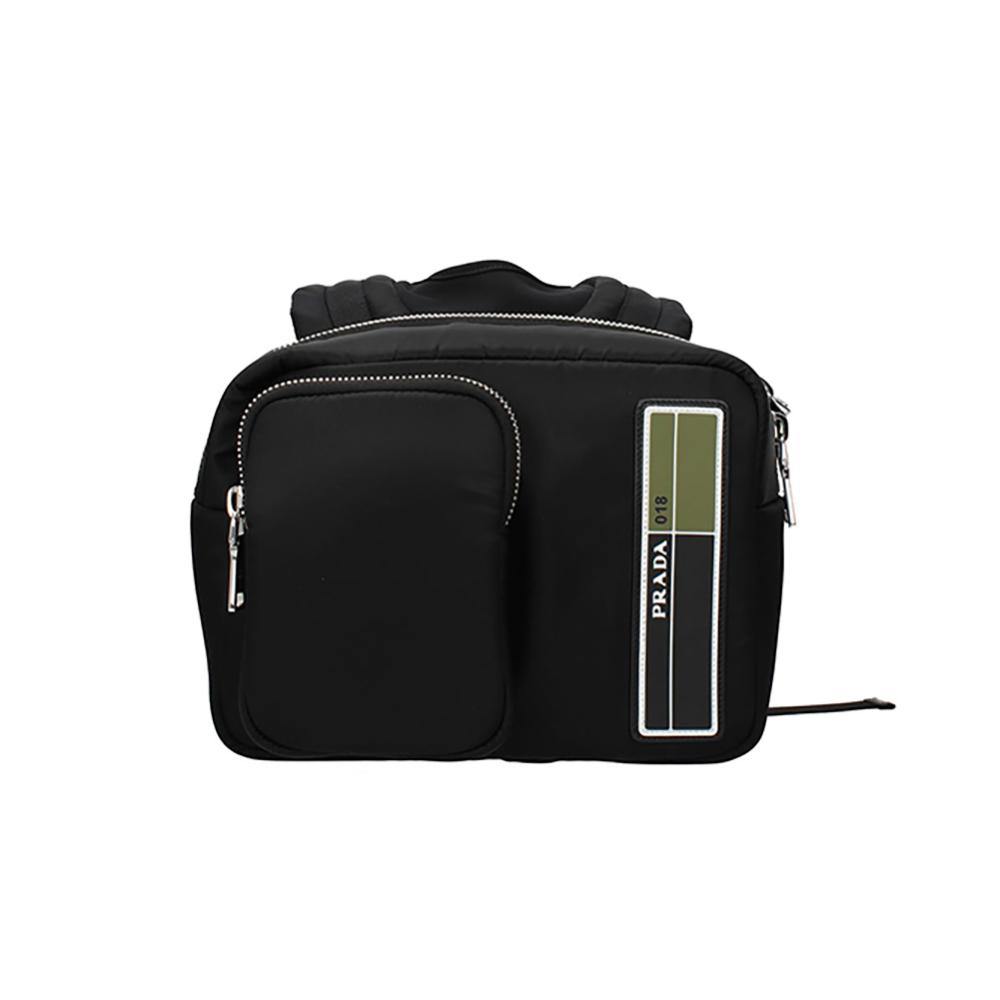 Prada Men's Nylon Small Tech Backpack Black Olive Green - Year Zero LA