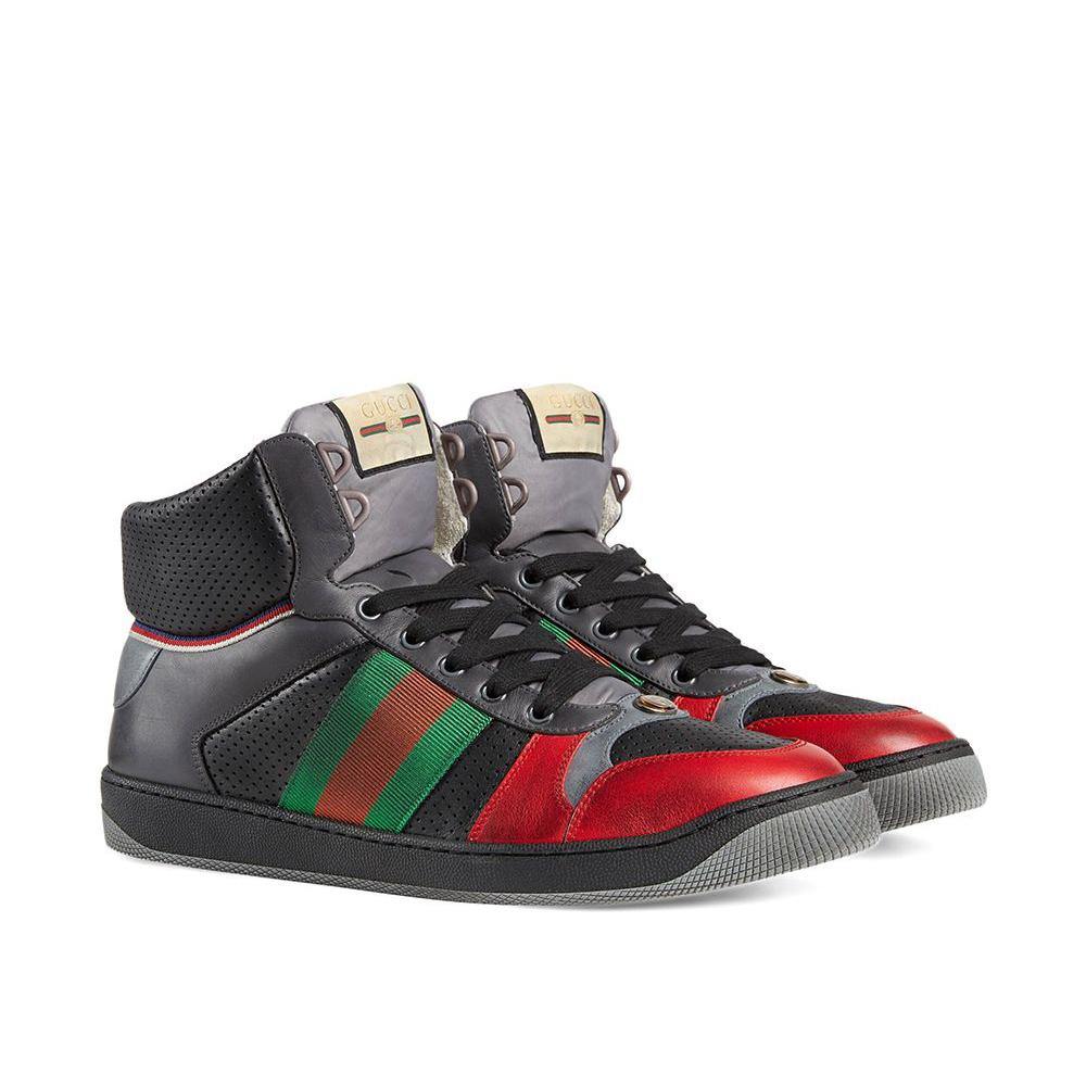 Red high top gucci sneakers new arrivals