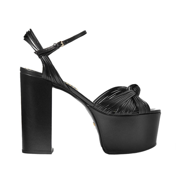 Gucci Women's Leather 'Crawford' Knotted Platform Sandal