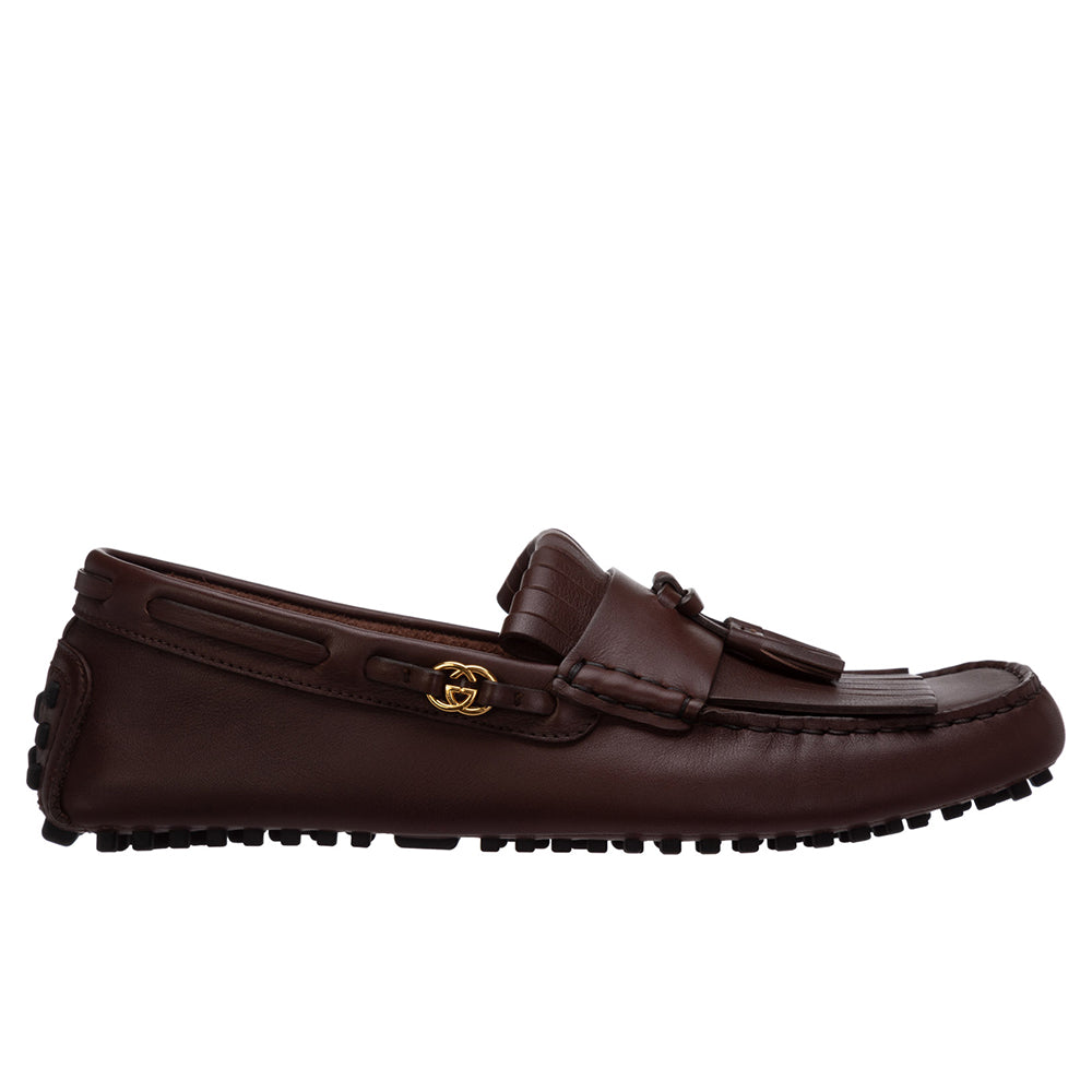 Gucci Men's Interlocking GG Fringe Leather Loafer Mocassin Gucci Men's Interlocking GG Fringe Leather Loafer Mocassin