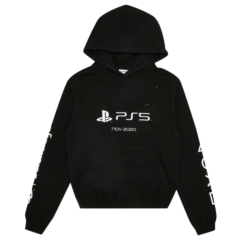 Balenciaga x PS5 Women's Cotton Hoodie Sweatshirt in Black