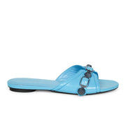 Balenciaga Sandalia de Piel 'Cagole' para Mujer en Azul Cian