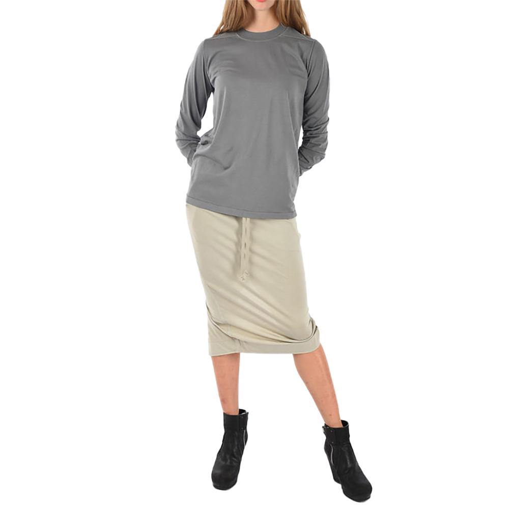 Rick Owens Women's DRKSHDW Cotton Long Sleeve Crew Shirt Stone Grey - Year Zero LA