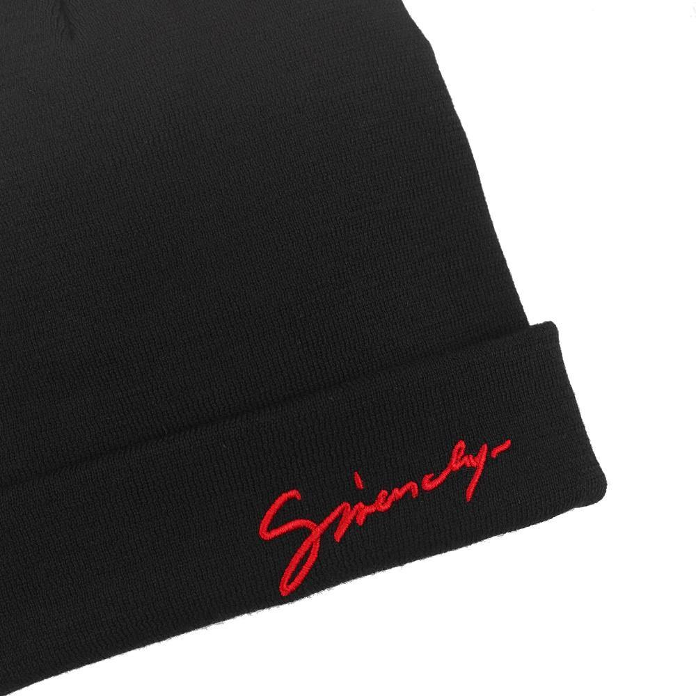 Givenchy Unisex Script Logo Wool Beanie Black Red - Year Zero LA