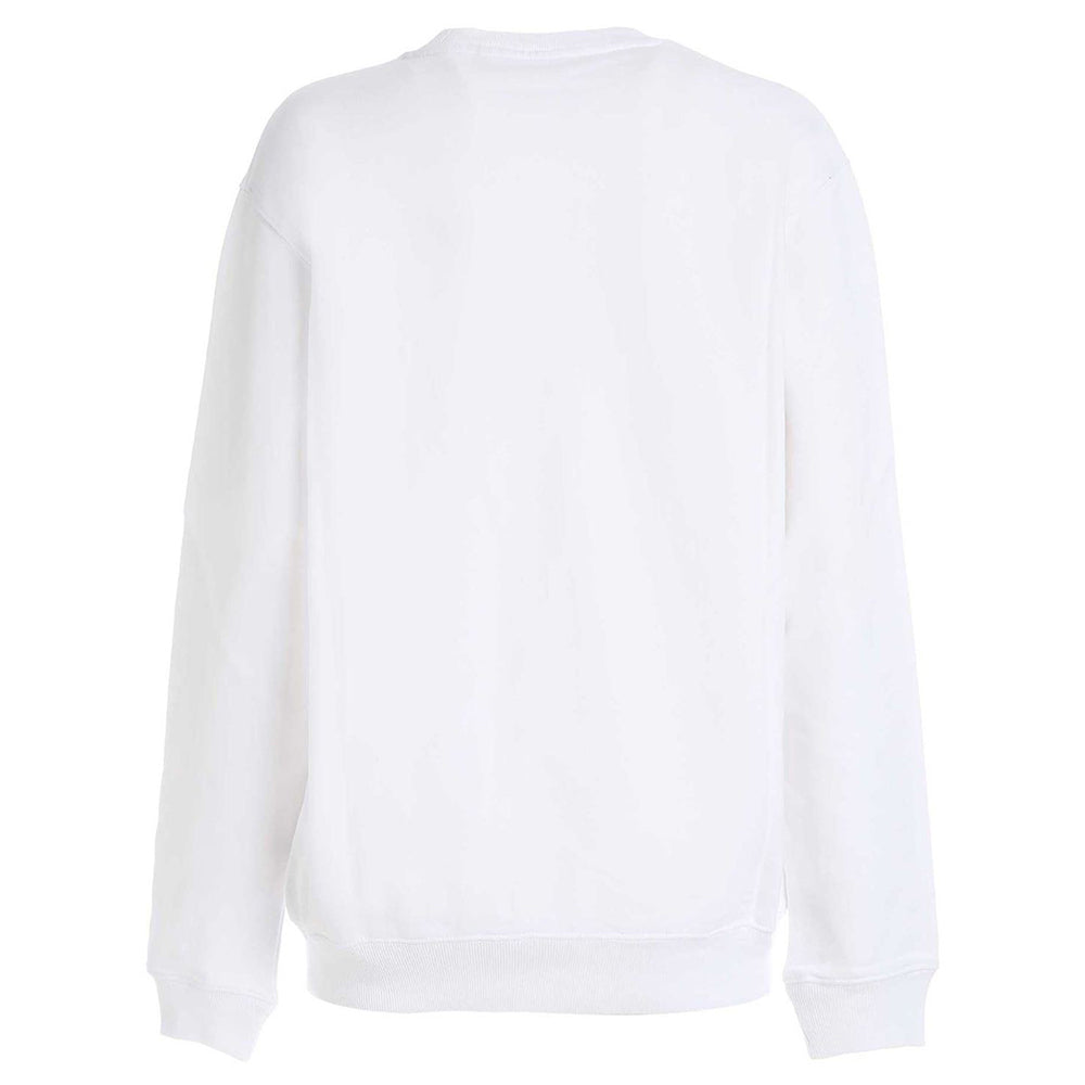 Off-WhiteSudadera con logo y texto en algodón de mujer de color blanco
