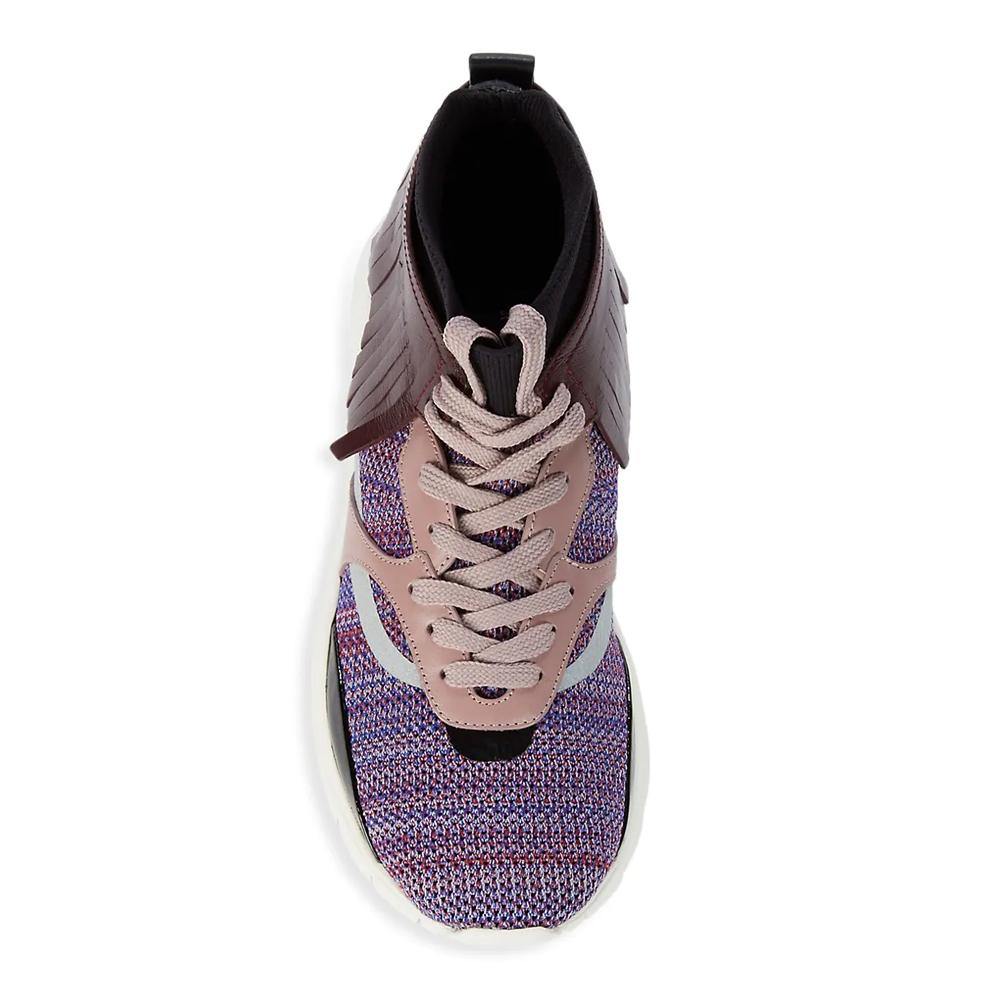 Valentino Men's Colorblock Leather Fringe-Trim Collar High-top Sneakers - Year Zero LA