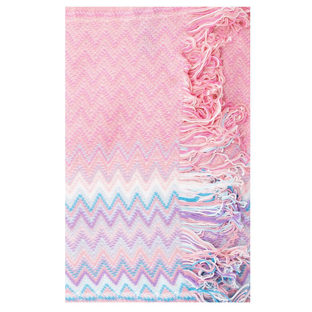 Missoni Women's Cotton Zig-Zag Scarf Shawl Sarong Wrap Pink – Year