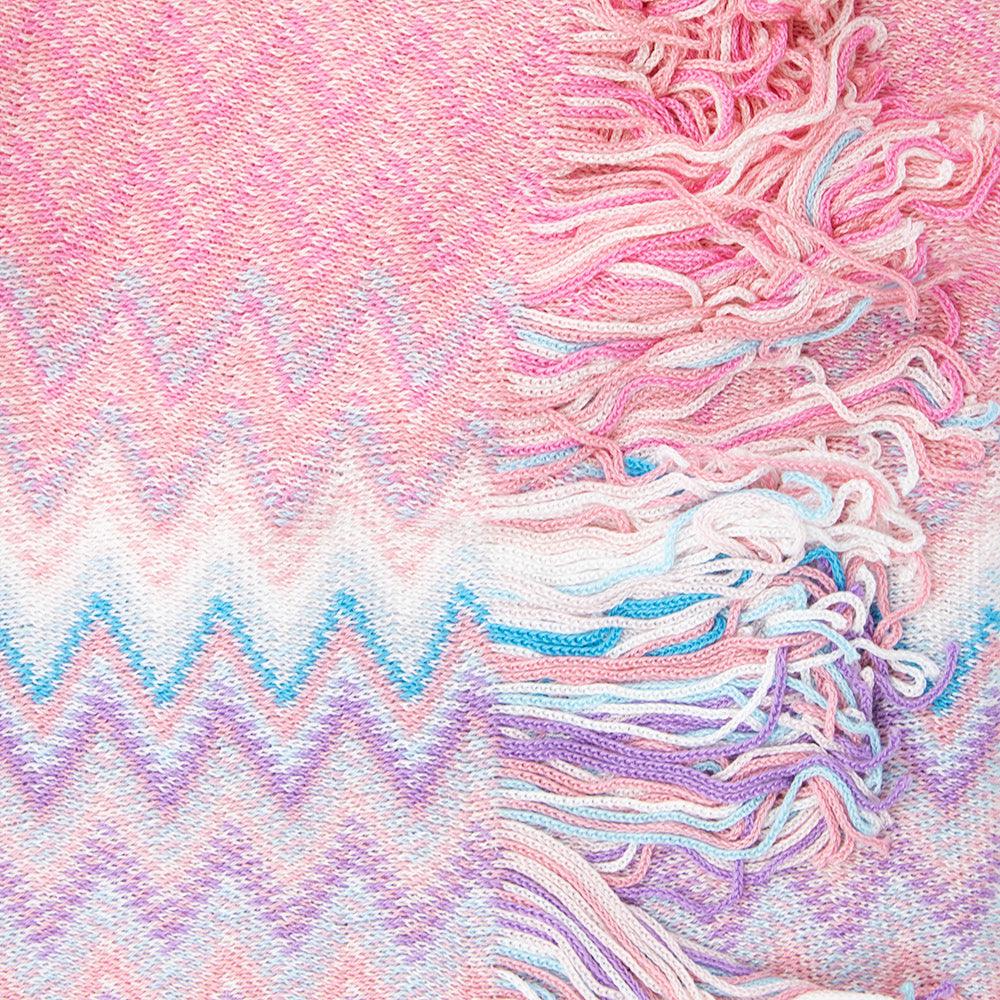 Missoni Women's Cotton Zig-Zag Scarf Shawl Sarong Wrap Pink – Year