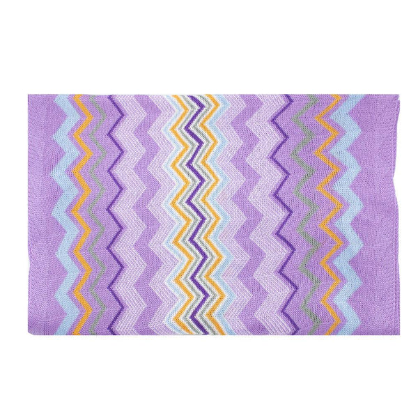 Missoni Women's Cotton Zig-Zag Scarf Shawl Sarong Wrap Purple Blue Missoni Women's Cotton Zig-Zag Scarf Shawl Sarong Wrap Purple Blue