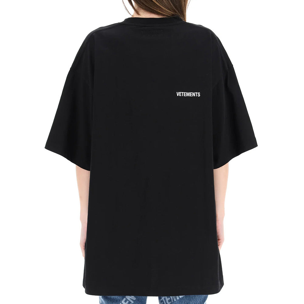Vetements Women\'s No Mainstream Cotton T-Shirt Black – Year Zero LA