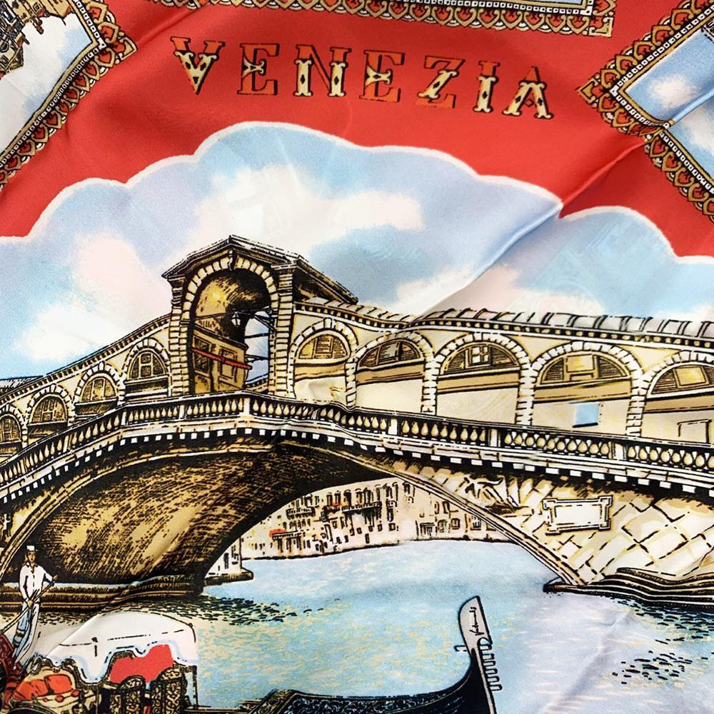 Vetements Unisex 'Venezia' Silk Scarf Red - Year Zero LA