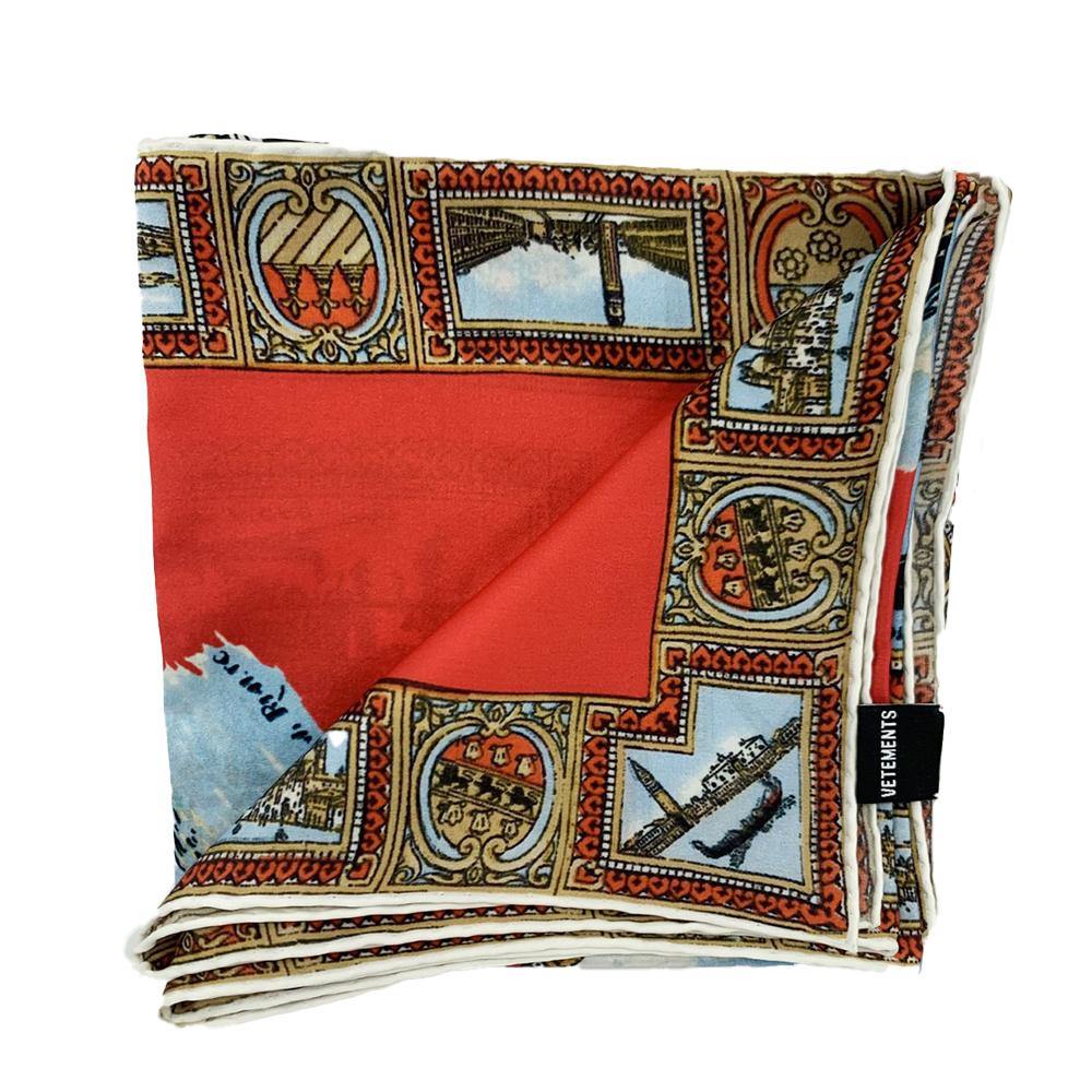 Vetements Unisex 'Venezia' Silk Scarf Red - Year Zero LA