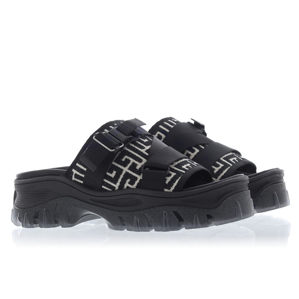 Balmain Men's Ulysse Monogram Sandals in Black – Year LA